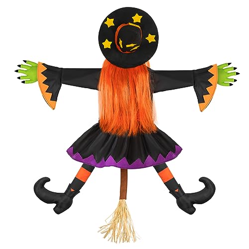 Crashing Which Into Tree Halloween Decorations Witch Decor Clearance Outdoor Hanging Funny Cute Witches