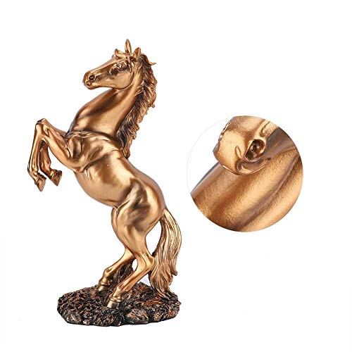 Standing Horse Statue Engraved Horse Sculpture Decorative Art Figurine - 12inch