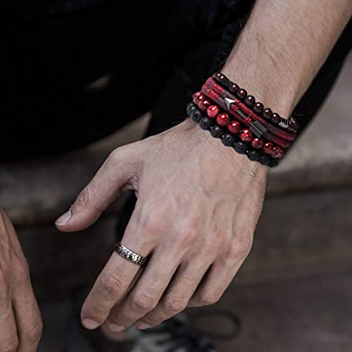 Braided Leather Bracelets for Men Women