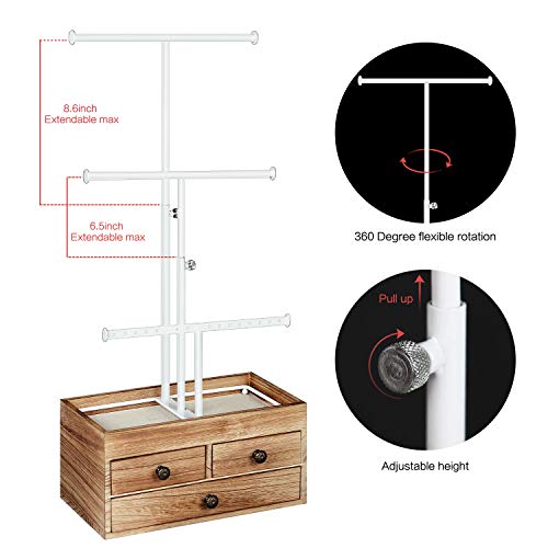 3 Tier Jewelry Metal Tree Stand Organizer