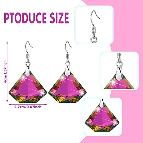 12 Pairs Crystal Dangle Earrings Set for Women