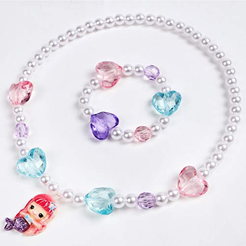 3 Sets Girl Princess Necklace & Bracelet