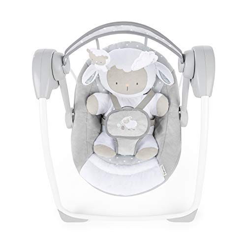 6-Speed Compact Portable Baby Swing w/ Music & Bar, Folds for Easy Travel