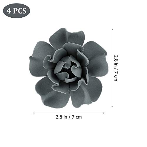 4 Pcs Ceramic Flower Wall Decoration