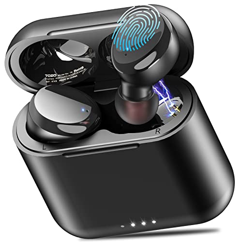 T6 True Wireless Earbuds Bluetooth Headphones Touch Control w/ Wireless Charging Case