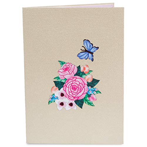 Happy Mothers Day Pop Up Card, 5" x 7" Includes Envelope & Note Tag
