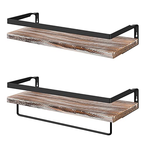 Set of 2 -Floating Storage Shelves Wall Mounted