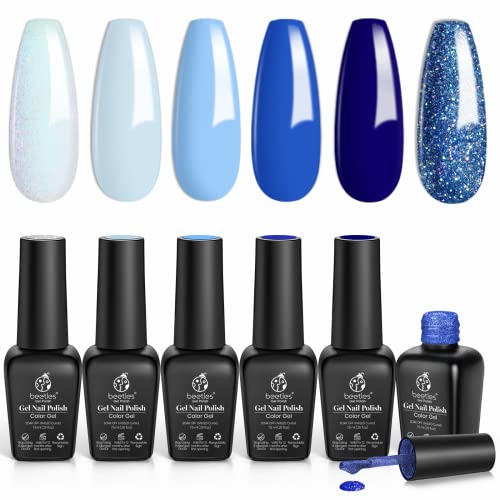 Gel Nail Polish Kit- 6 Colors 7.3ml Each Bottle, Nail Art Box