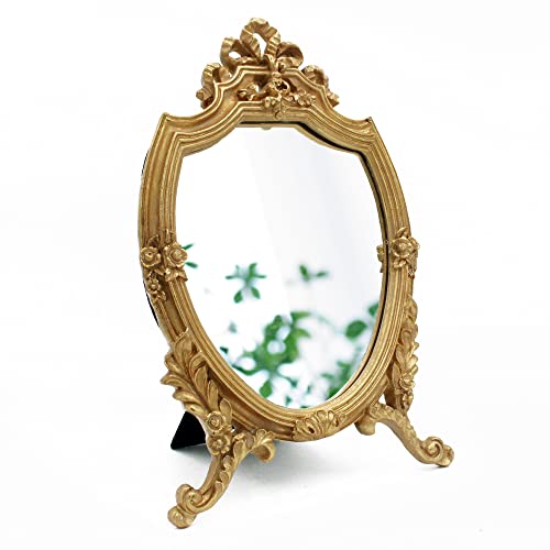 Antique Gold Resin Frame Decorative Mirror