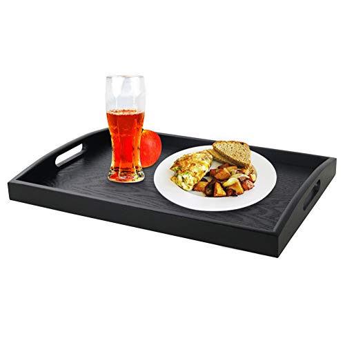 Black Serving Tray with Handle