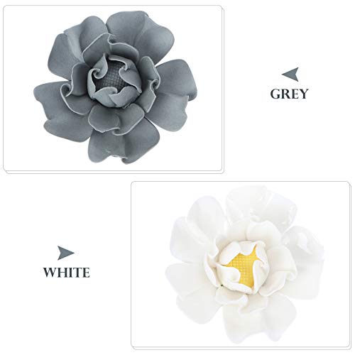 4 Pcs Ceramic Flower Wall Decoration