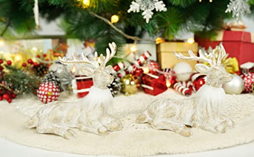 2 Pcs Glitter Reindeer Christmas Decoration