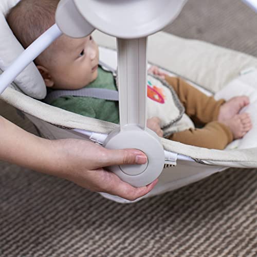 6-Speed Compact Portable Baby Swing w/ Music & Bar, Folds for Easy Travel