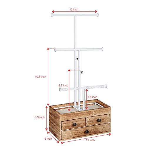 3 Tier Jewelry Metal Tree Stand Organizer