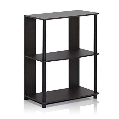 3-Tier Bookcase/Bookshelf/Display Rack w/ Stainless Steel Tubes