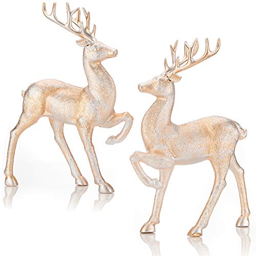 2 Pcs Glitter Reindeer Christmas Decoration