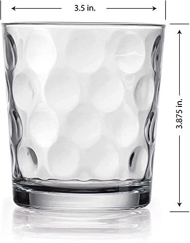 12 Piece Glass Cups Set 4 Highball Glasses(17 oz.) 4 Rocks Glasses(13 oz.) 4 Juice Glasses(7 oz.)