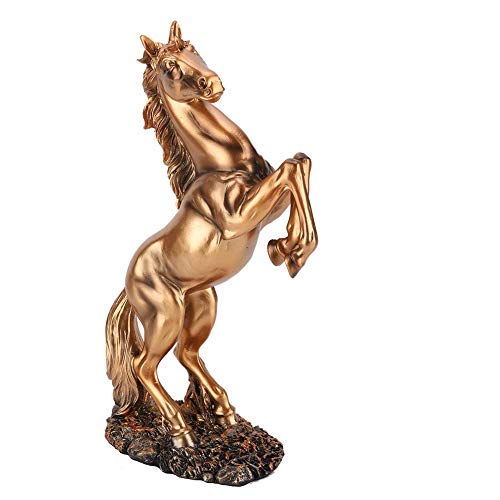 Standing Horse Statue Engraved Horse Sculpture Decorative Art Figurine - 12inch