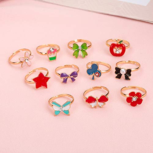 36pcs Little Girl Adjustable Rings in Box