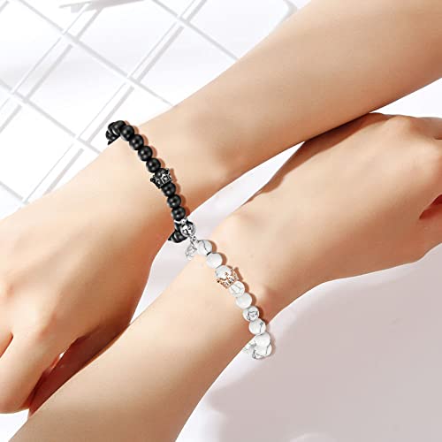 4Pcs Magnetic Couples Beads Bracelet & Necklace