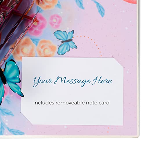 Happy Mothers Day Pop Up Card, 5" x 7" Includes Envelope & Note Tag