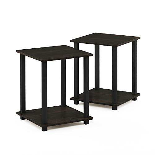 Simplistic End Table, Espresso/Black