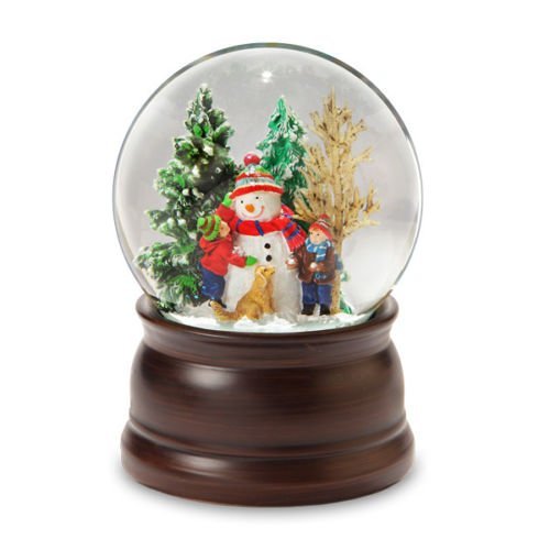 Snowman and Friends Snow Globe Plays the magical tune "Winter Wonderland"