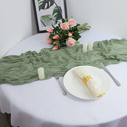 Black Cheesecloth Table Runner, 160inch Long Cheese Cloth Boho Gauze Table Runner