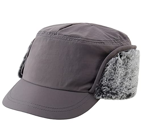 Unisex Winter Hat w/ Brim & Warm Earflaps