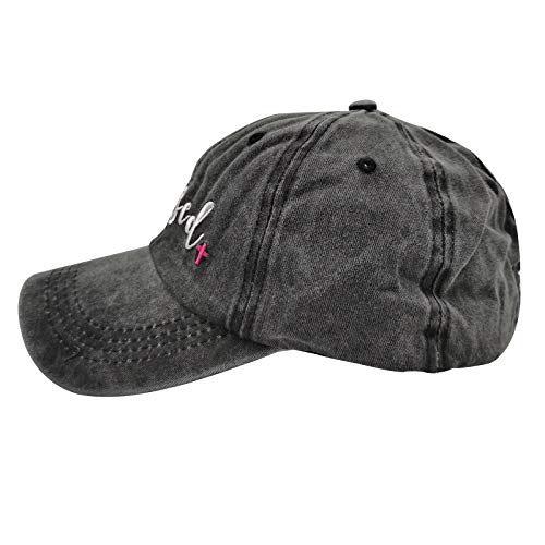 Embroidered Blessed Washed Cotton Baseball Cap for Men/Women