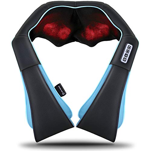 Neck &Back Massager w/ Heat, Shiatsu Shoulder Massager for Neck pain Back Pain Relief