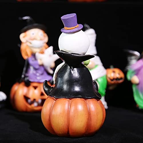 5.7-inch Resin Halloween Pumpkin Decoration, w/ LED Lights