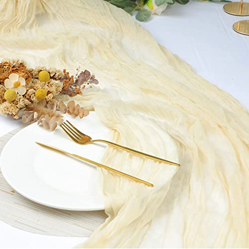 Black Cheesecloth Table Runner, 160inch Long Cheese Cloth Boho Gauze Table Runner