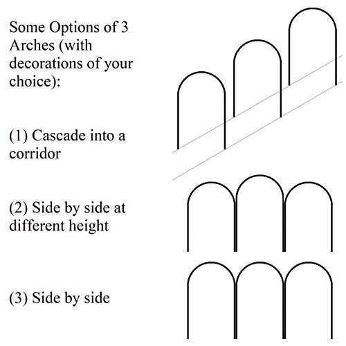 Reconfigurable & Easy-to-Assemble 7'6" Garden or Wedding Arch Arbor