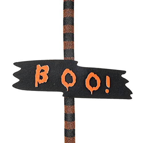 Lighted Halloween Witch's Broom, Spooky Halloween Party Decorations Home Ornament