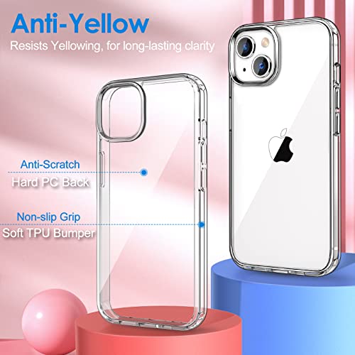 Slim Case for iPhone 13 Soft Liquid Silicone Gel Rubber Bumper, Anti-Scratch Microfiber Lining