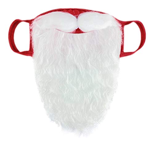 Christmas Face Mask Funny Bearded Santa Costume for Adults