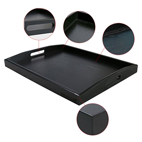 Black Serving Tray with Handle