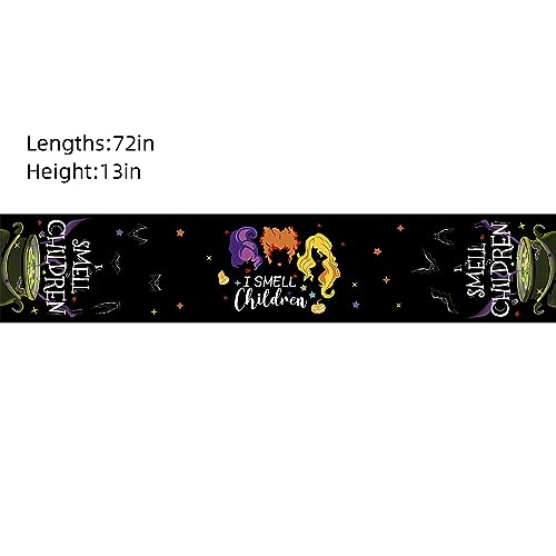 Halloween Table Runner, Hocus Pocus Burlap Halloween Runners Holiday Home Kitchen Dining Table