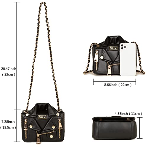 Women Leather Satchel Chain Strap Shoulder Bag Le