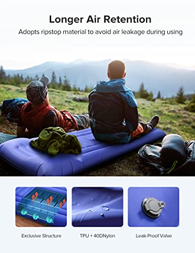 Sleeping Pad, 5.5'' Thick Self-Inflating for Camping Sleeping Gear