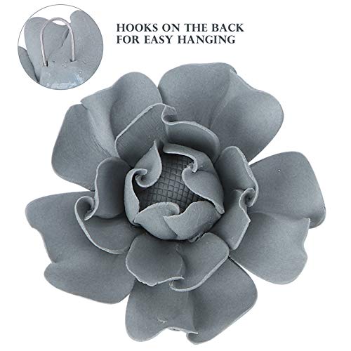 4 Pcs Ceramic Flower Wall Decoration