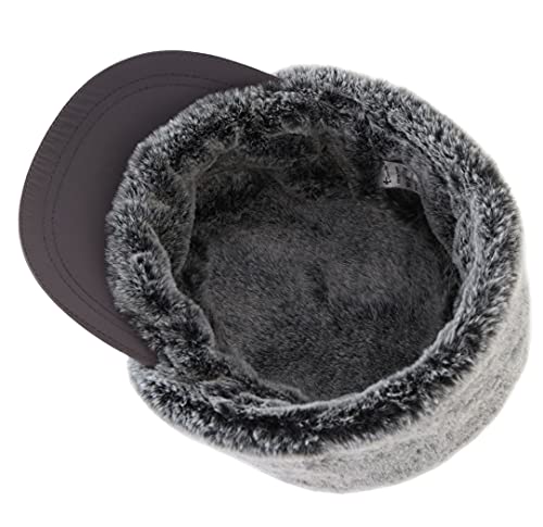 Unisex Winter Hat w/ Brim & Warm Earflaps