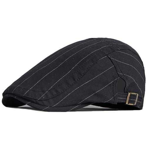 Mens Newsboy Hat Adjustable Breathable