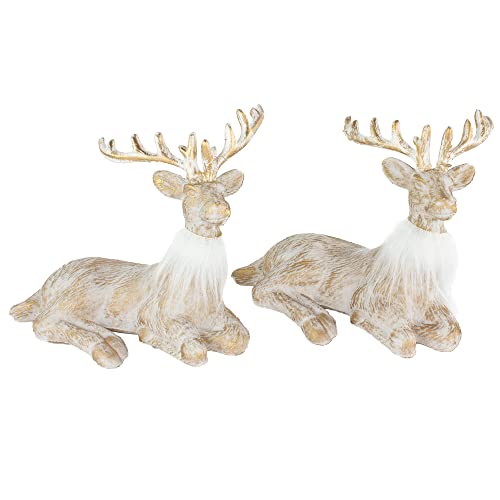 2 Pcs Glitter Reindeer Christmas Decoration