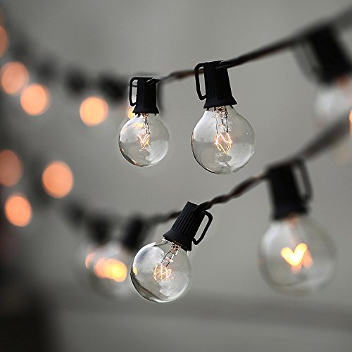 25Ft G40 Globe String Lights with Bulbs-UL Listed