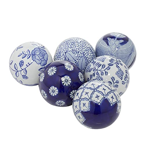 Ceramic Orbs & Vase Filler w/ Assorted Patterns, Set of 6