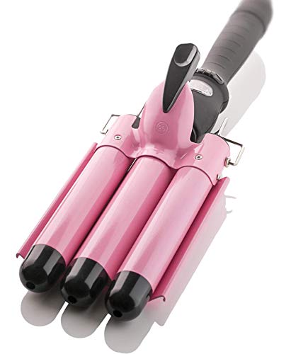 Three Barrel Curling Iron Wand w/ LCD Temperature Display