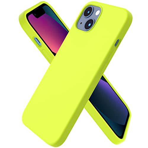 Compatible with iPhone 13 Case 6.1, Slim Liquid Silicone 3 Layers Full Covered Soft Gel Rubber Case Cover