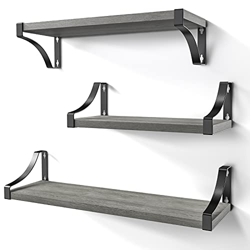 Floating Shelves Wall Mounted Set of 3